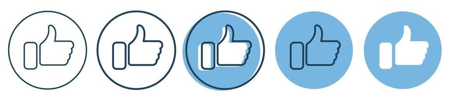 Thumb up icon. Like notification icon. Social network app icon. vector