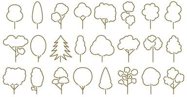 A collection of tree illustrations. Wood for every taste. vector