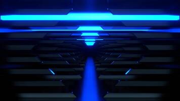 azul simples ficção científica corredor fundo vj ciclo Eu 4k video