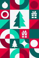 Merry Christmas and Happy New Year. Seamless geometric pattern. Template for background, banner, card, poster EPS10 illustration. vector