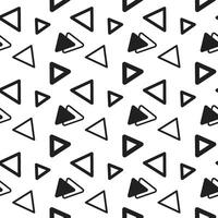 Abstract triangle pattern seamless monochrome vector