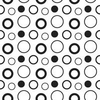 Black and White Circles Seamless Pattern vector