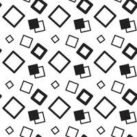 Abstract squares pattern seamless monochrome vector