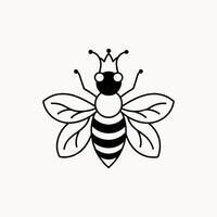 A honeybee on white background vector