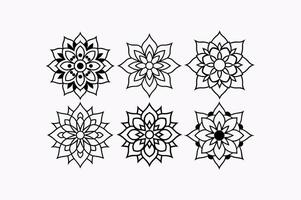 Set of traditionally Mandala Art Design on White Background Intricate and Decorative Mandala Pattern vector