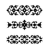 set of decorative elements silhouette vector