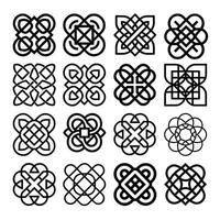 set of abstract geometric design vector
