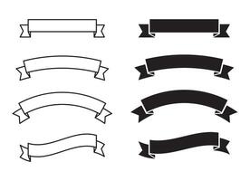 set of vintage ribbons banner vector