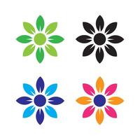set of flowers vector