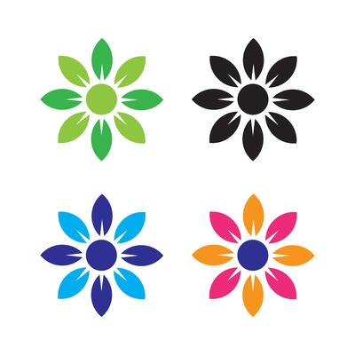 set of flowers