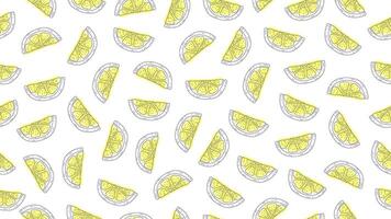 Lemon seamless pattern. Lemon doodle art hand drawn background vector