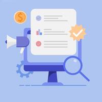 business management flat style design. vector