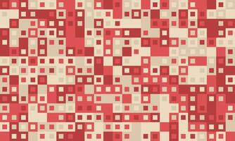 Abstract geometric pattern. Red and beige squares create a dynamic, textured design perfect for website backgrounds, textiles, or modern branding. vector