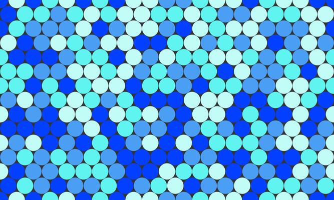 Abstract seamless pattern of vibrant blue and cyan circles. Perfect for backgrounds, textures, website design, and textile prints.