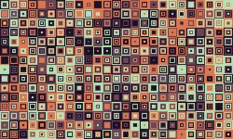 Abstract geometric pattern featuring a multitude of small squares in muted orange, green, and brown tones. vector
