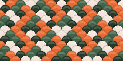 Abstract seamless pattern of overlapping scales in autumnal hues. Elegant design ideal for backgrounds, textiles, or branding. Evokes feelings of warmth, nature, and sophisticated style. vector