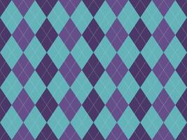 Elegant teal and purple argyle pattern. Perfect for backgrounds, textiles, or website design. This geometric design offers a sophisticated and timeless aesthetic. vector