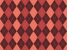 Elegant argyle pattern in warm autumnal tones. Perfect for backgrounds, textiles, or seasonal designs. The geometric shapes and subtle color variations create a sophisticated and timeless feel. vector