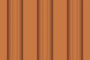 Straight pattern textile stripe, machinery lines seamless texture. Fandom fabric background vertical in orange and dark colors. vector