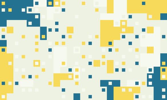 resumen geométrico antecedentes con dispersado cuadrícula en verde azulado, amarillo, y blanco. ideal para sitio web pancartas, presentaciones, o moderno diseño proyectos vector