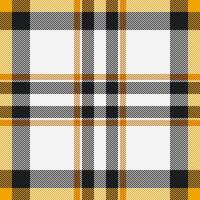 Tidy seamless pattern, craft texture check plaid. Layer fabric tartan textile background in white and black colors. vector