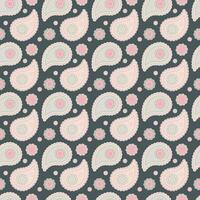 delicate and retro trend. Drawing linen at sparse image. Paisley boho, card background. vector