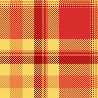 Vibrant red and yellow plaid pattern, perfect for textile design, fashion, or website backgrounds. vector
