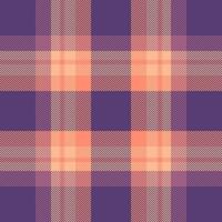 Elegant purple and peach plaid pattern. Perfect for textile design, apparel, or website backgrounds. This seamless texture offers a sophisticated and versatile design, conveying warmth and style. vector