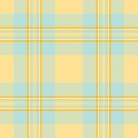 Pastel yellow and blue plaid pattern. Perfect for backgrounds, textile design, or springsummer themed projects. vector
