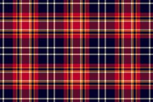 Vibrant red and navy plaid pattern. Perfect for textile design, website backgrounds, or autumnal themed projects. This classic checkered texture offers a timeless and versatile design element. vector