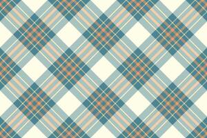 String tartan texture seamless, home textile check fabric. Female pattern background plaid in cyan and light colors. vector