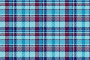Fade plaid pattern textile, dreamy tartan texture seamless. Birthday background fabric check in cyan and pink colors. vector