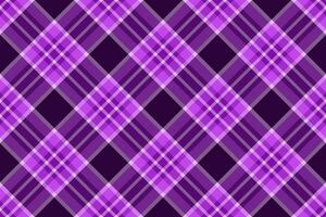 Border seamless background plaid, scratch pattern fabric . Kid textile texture tartan check in purple and dark colors. vector