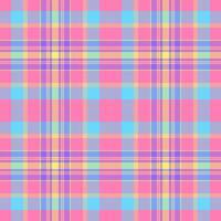 Delightful pastel plaid pattern. Perfect for textiles, websites, or packaging design, this cheerful, seamless texture evokes feelings of joy and spring. vector