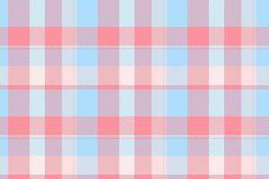 Advertising texture background textile, silky tartan fabric. Royal check pattern seamless plaid in cyan and red colors. vector