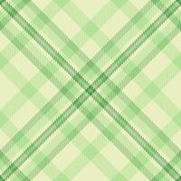 Ribbon textile fabric plaid, surface texture seamless pattern. Full tartan background check in green and light colors. vector