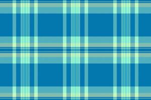 Vintage background seamless, sewing textile fabric pattern. Proud check tartan texture plaid in cyan and mint colors. vector
