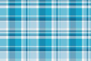Textured texture textile, painting background seamless fabric. Pano pattern plaid tartan check in cyan and light blue colors. vector
