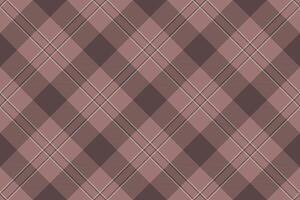 Elegant dusty rose and brown plaid pattern. Perfect for textile designs, website backgrounds, or fashion projects. vector