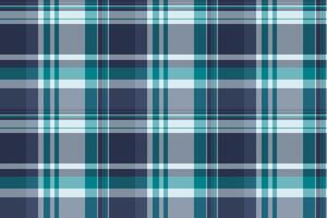 Thin texture check, lovely seamless background pattern. Sofa fabric tartan plaid textile in cyan and pastel colors. vector