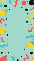 A colorful background with a square frame vector