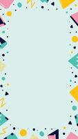 A colorful background with geometric shapes and shapes teal background vector