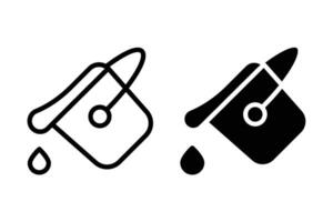 Bucket icon set. sign for mobile concept and web design. illustration vector