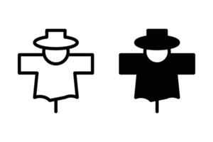 Scarecrow icon set for web, app, infographic etc vector