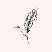 Aesthetic Tree Illustration with Curving Branches and Leaves vector