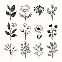 Stylized Floral Patterns for Unique and Elegant Creations vector