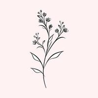 Intricate Hand-Drawn Floral Elements for Decorative Use vector