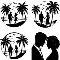 Love in art of couple vector