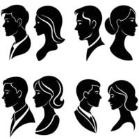 Different face art vector