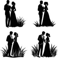 Couple love set vector